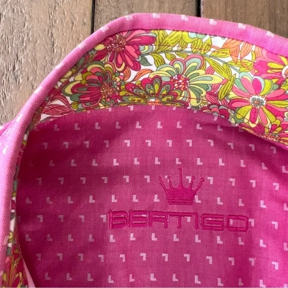 Bertigo pink slip cuff floral button down shirt men’s medium - Picture 5 of 10